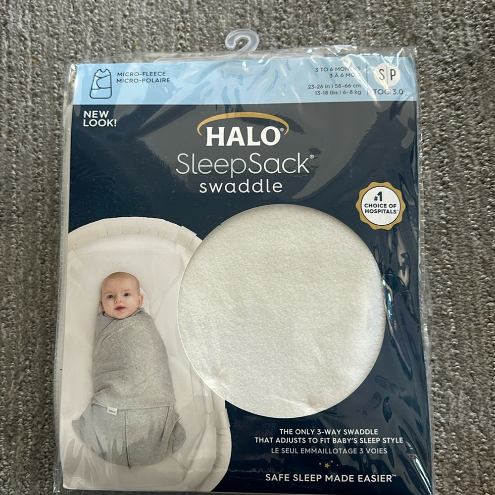 Cream fleece halo sleepsack 3-6 months